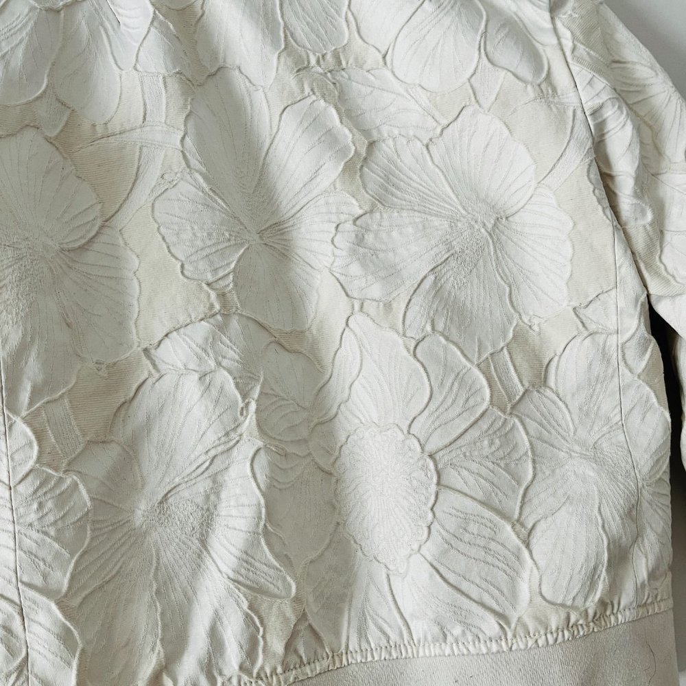 Banana Republic Cream Floral Bomber Jacket - Picture 7 of 7